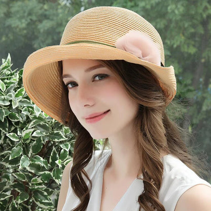 Summer Sun Hats For Women Foldable 2019 Straw Sunbonnet Wide Brim Floppy Cloche Hat Vacation Beach Style Chapeau Paille Femme