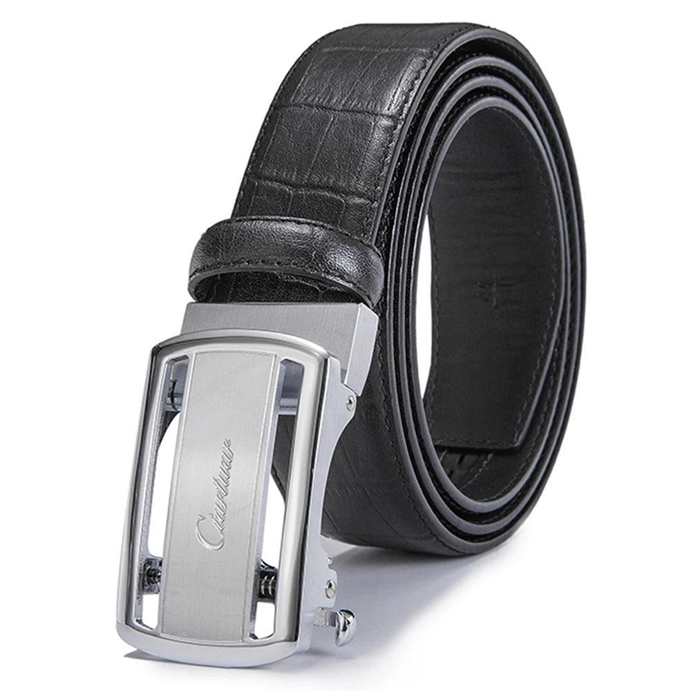 Ceinture pour homme Ciartuar Ceintures décontractées en cuir véritable de haute qualité pour hommes Ceinture de créateur Ceintures dorées de luxe à boucle automatique