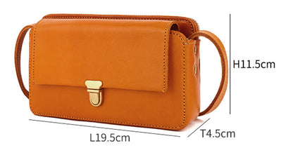 Retro Leisure Leather Jane Han Edition Style  Fashion Contracted Shoulder Bag Solid Color Classic Women Bags