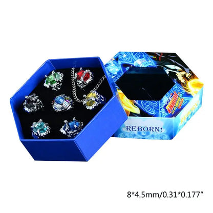 2024 Nouveau 7 Pièces/Ensemble Katekyo Hitman Reborn Vongola Alliage Anneaux Anime Cosplay Mode Bijoux