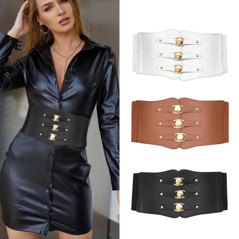 Ceintures corset élastiques larges pour femmes, ceinture grande taille, ceinture pour robe féminine, grande ceinture extensible, accessoire pour vêtements