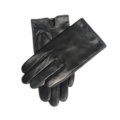 Gants en cuir véritable pour hommes, gants de luxe en peau de chèvre souple, fins et chauds pour l'hiver, écran tactile, poignet court, gants de conduite à la mode