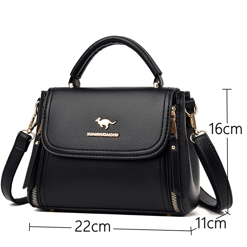 Fashion Leather Designer Crossbody Shoulder Bags For Women 2024 High Quality Ladies Handbag And Purse Casual Totes Messenger Bag