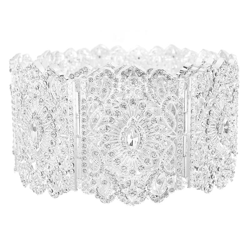 Ceinture européenne en strass de grande taille pour femmes arabes, chaîne de ventre de luxe, mode tendance, Abaya, Caftan, bijoux de mariage