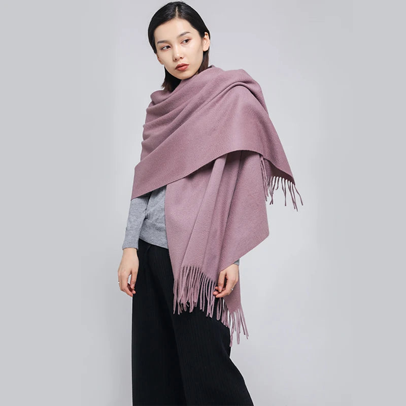 Écharpe en cachemire de marque de luxe 2022 pour femmes, châle doux pour dames, 200 x 70 cm, automne hiver, véritable pashmina, nouveaux styles