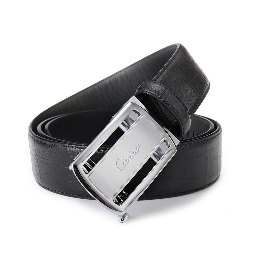 Ceinture pour homme Ciartuar Ceintures décontractées en cuir véritable de haute qualité pour hommes Ceinture de créateur Ceintures dorées de luxe à boucle automatique