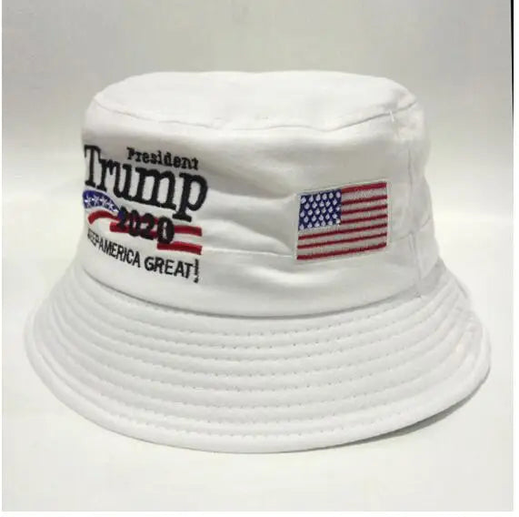 Fedex 100 pieces Trump 2022 Fisherman Hat Bucket Men Women Hip Hop Cap American President Election Embroidery Hiking Cap Sun Hat