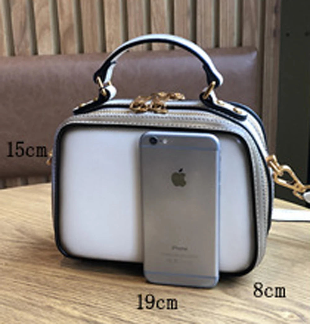 High Quality Leather Cowhide Art Van Shoulder Bags  Solid Color Retro Luxury Simple Genuine Leather Women  Handbags