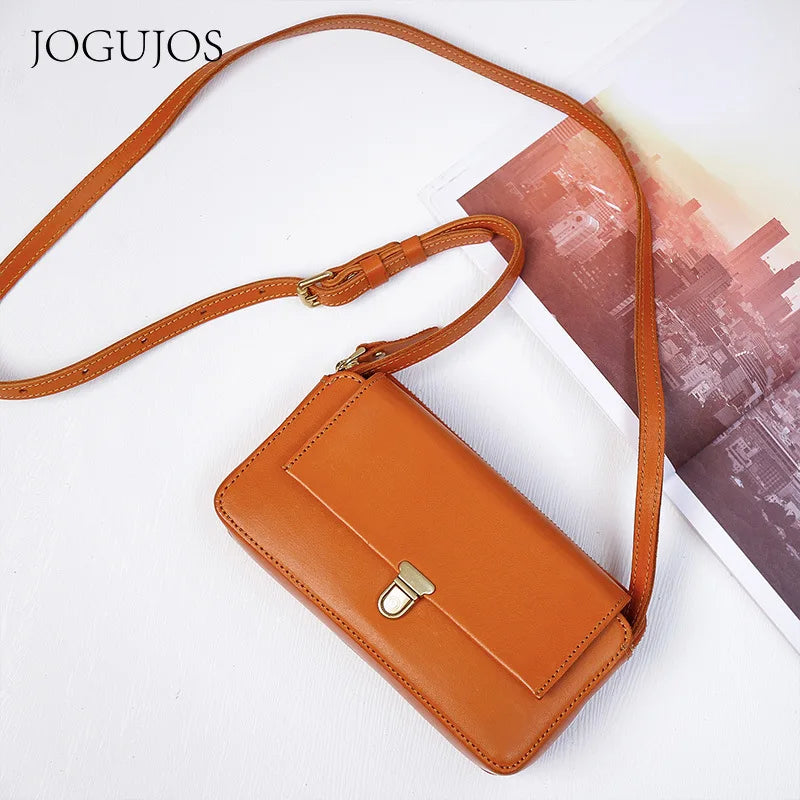 Retro Leisure Leather Jane Han Edition Style  Fashion Contracted Shoulder Bag Solid Color Classic Women Bags