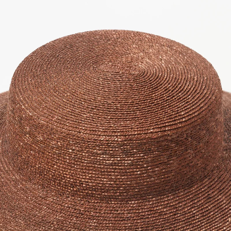 New Vintage High Quality Women Hats Caps Men Hepburn Wide Brim Fine Straw Foldable Hat Chapeu Fedora Summer Beach Panama Glasses