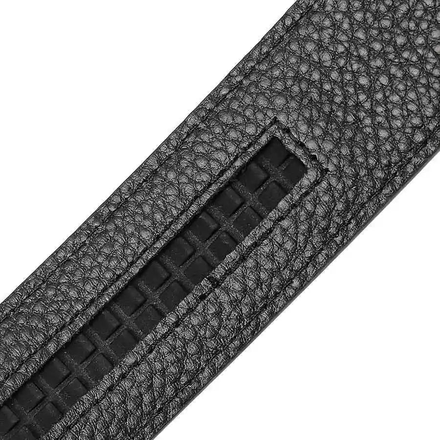 Ceinture à boucle en acier inoxydable Ceinture en cuir de vachette pour hommes Ceinture masculine tendance en cuir véritable