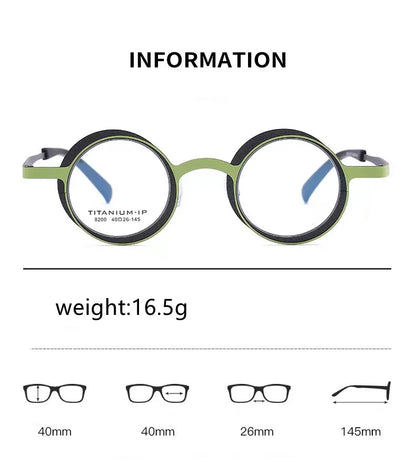 AooKoNi Titanium Glasses Frame Men Round Myopia Optical Frames Women Prescription Irregular Shape 2022 Japan Screwless Eyewear