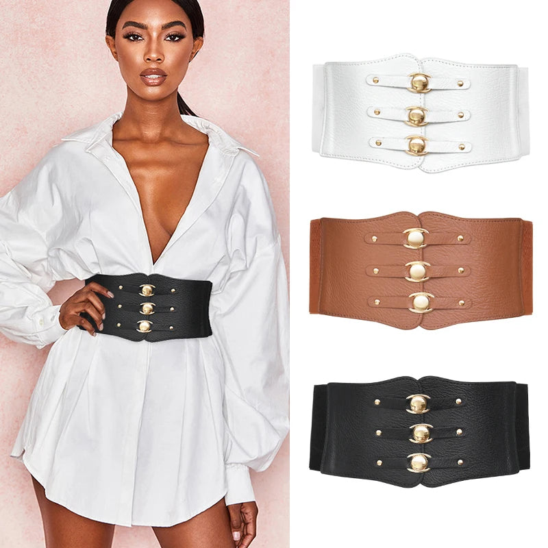 Elastic Wide Corset Belts For Women Waist Plus Size Belt Female Dress Waistband Big Stretch Cummerbunds Clothes Accessory