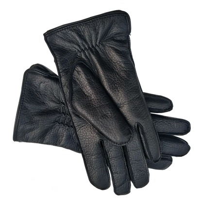 Guantes de cuero de ciervo CARTTIGERCAT para hombre, con pantalla táctil, forro de lana cálido para invierno, guantes para conducir en moto