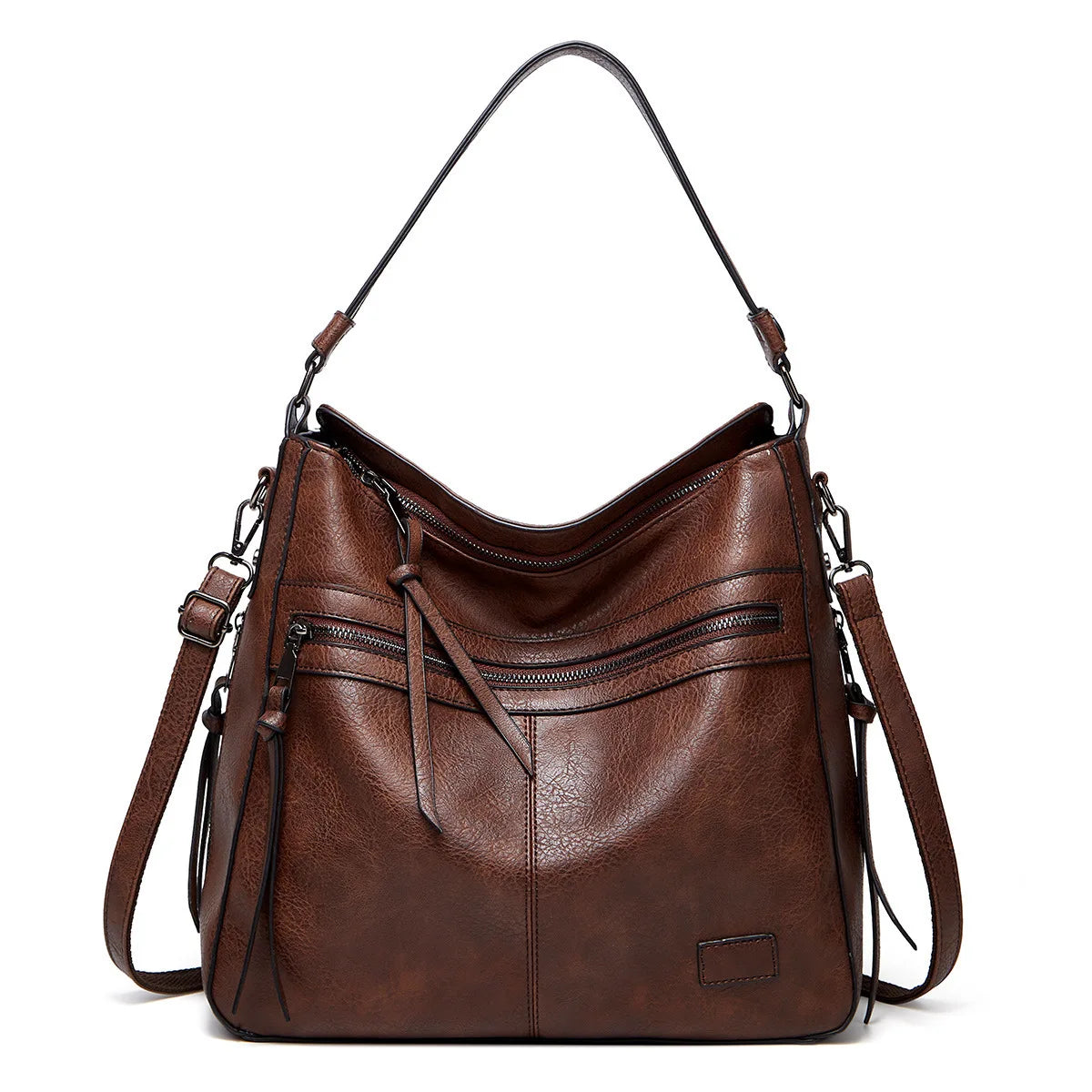 Bolso de mano de piel sintética vintage de invierno con borlas para mujer, bolso de mano, bolsos de hombro de moda para mujer 2024, bolso de mano de lujo, bolso de mujer