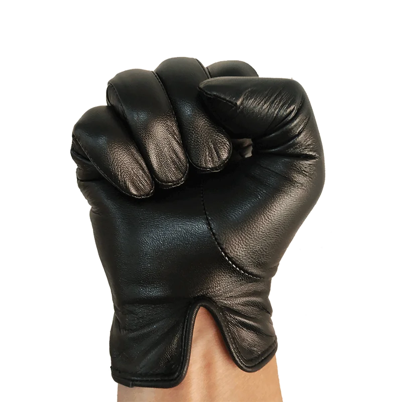 Gants en cuir véritable pour hommes, gants de luxe en peau de chèvre souple, fins et chauds pour l'hiver, écran tactile, poignet court, gants de conduite à la mode