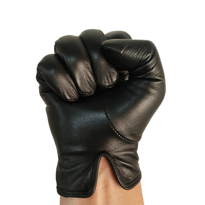 Gants en cuir véritable pour hommes, gants de luxe en peau de chèvre souple, fins et chauds pour l'hiver, écran tactile, poignet court, gants de conduite à la mode