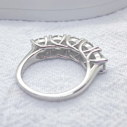 Bague NeeTim en argent sterling S925 avec moissanite complète de 5 mm et 6,5 mm pour femme, anneau de mariage avec diamant étincelant et éternité, bijoux GRA