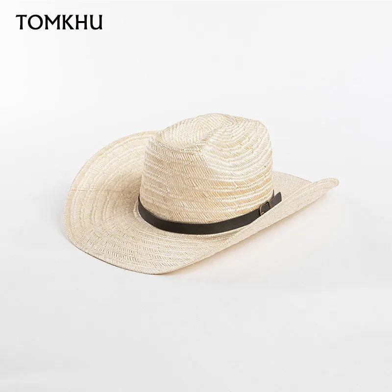 European American Fashion Spring Summer New Leisure Curled Sisal Straw Hat Women Men Panama  azz Cap High Quality Sun Hat Fadora