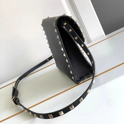 2024 Luxury Design Rivet Crossbody Bag Women Genuine Leather Single Ladies Hand Bags Shoulder Messenger Stud Purses and Handbag