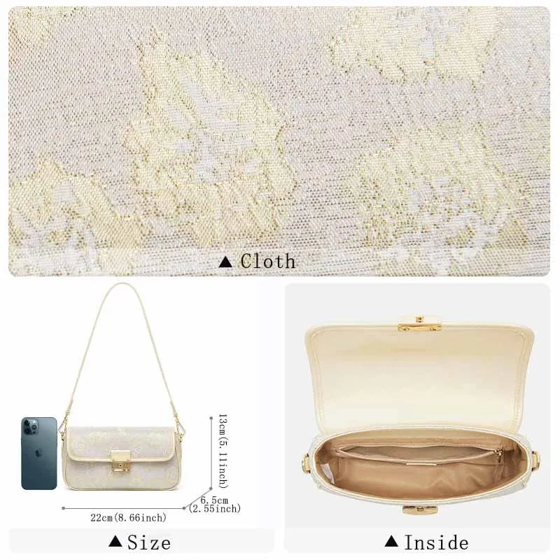 2023 luxury handbags women bags designer Embroidery Flowers Cross-body bag Vintage Floral Printing ladies' bag  classic bags