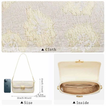 2023 luxury handbags women bags designer Embroidery Flowers Cross-body bag Vintage Floral Printing ladies' bag  classic bags