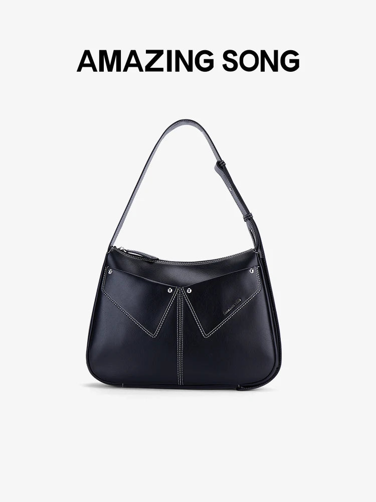 Bolso bandolera con forma de L y cuello con forma de canción increíble