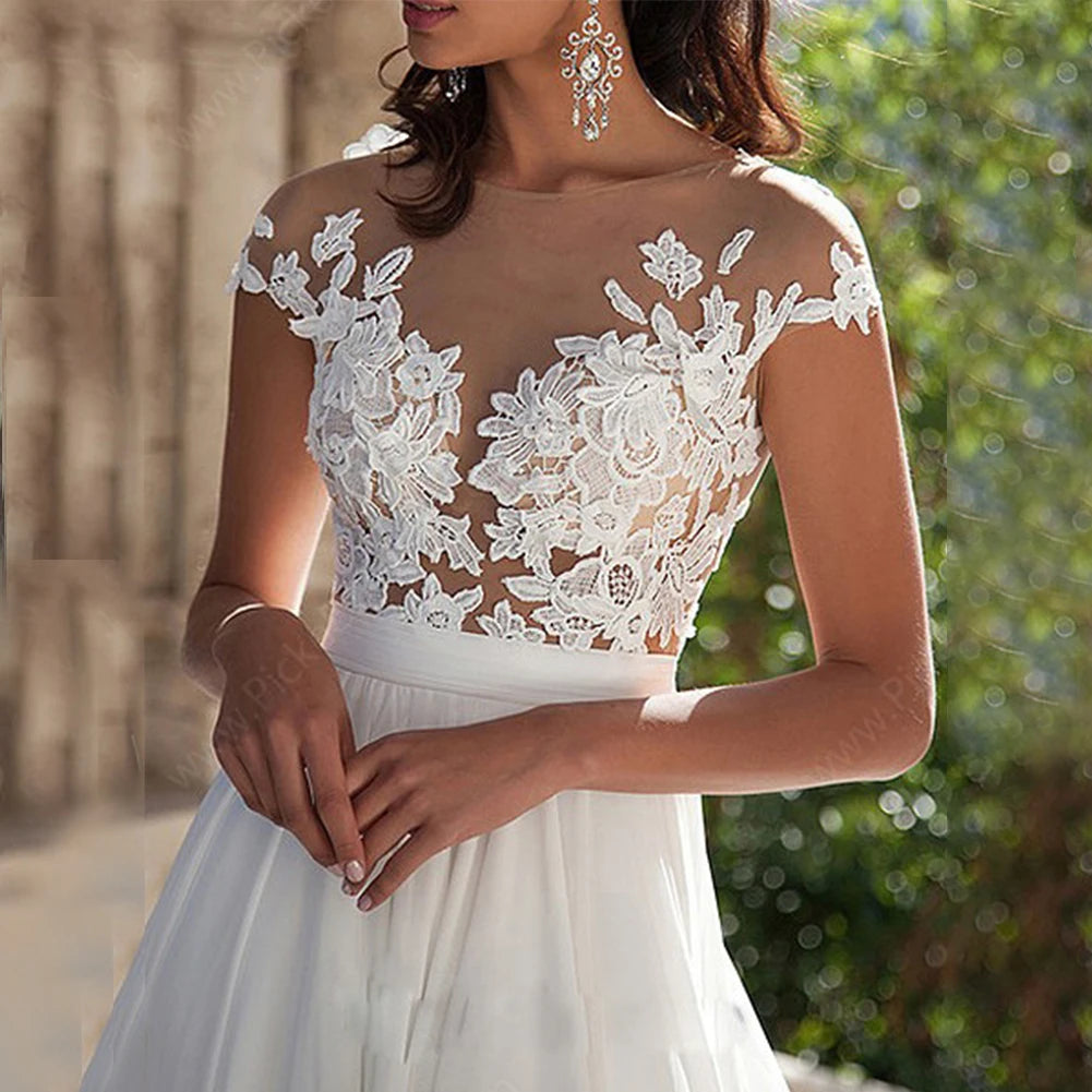 Robe de soirée élégante et sexy pour femme, en dentelle florale, en mousseline de soie, blanche, robe de bal, robe extensible sexy pour femme