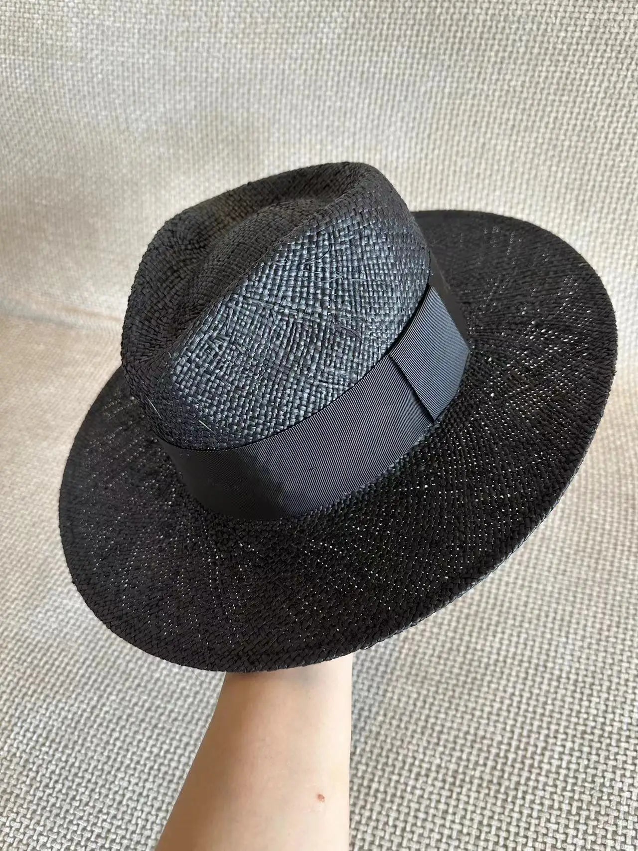 Sombrero fedora de paja de alta calidad, elegante e informal para verano