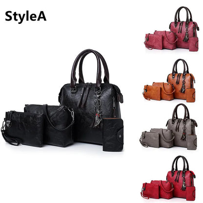 Luxury Brand 4 Psc/set Women's Handbags Large Capacity Women Bag Ladies Leather Tote Fashion Shoulder Bags for Women 2023 Wallet