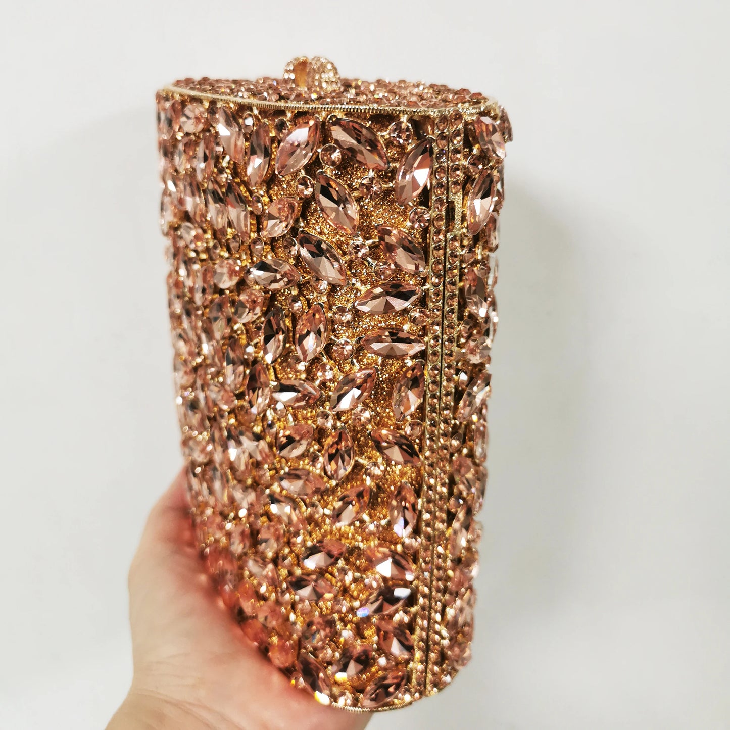 Recién llegado, bolsos de noche con diamantes de imitación en colores champán y dorado, bolsos de boda con diamantes cuadrados, bolsos de mano con cristales para la cena nupcial