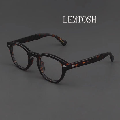 Men's Spectacle Frame Johnny Depp Lemtosh Style Glasses Clear Lens Brand Designer Male Acetate Frame Vintage Eyeglasses