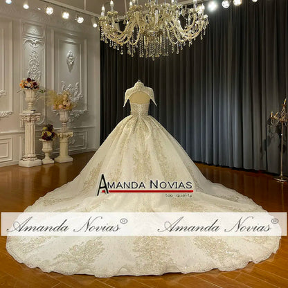 Vestido de novia sin tirantes con encaje y cuentas, pedido personalizado NS4700, 3 formas de uso