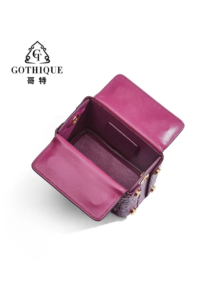 Luxury Crocodile Leather Women's Bag Fashion Mini Square Bag 2023 New Small Box Bag Chain Lady Shoulder Crossbody Bag 50