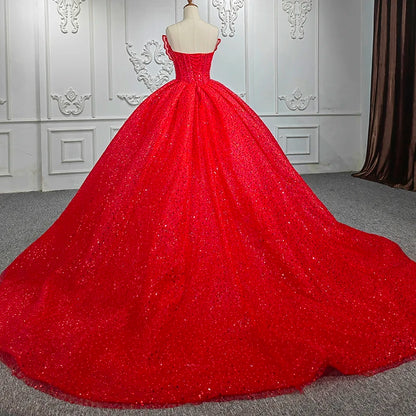 Vestidos de quinceañera, vestidos de baile, vestidos de flores, vestidos de 15 años, vestidos de fiesta de noche con lentejuelas y escote corazón rojo DY9955, bar mitzvah 2022