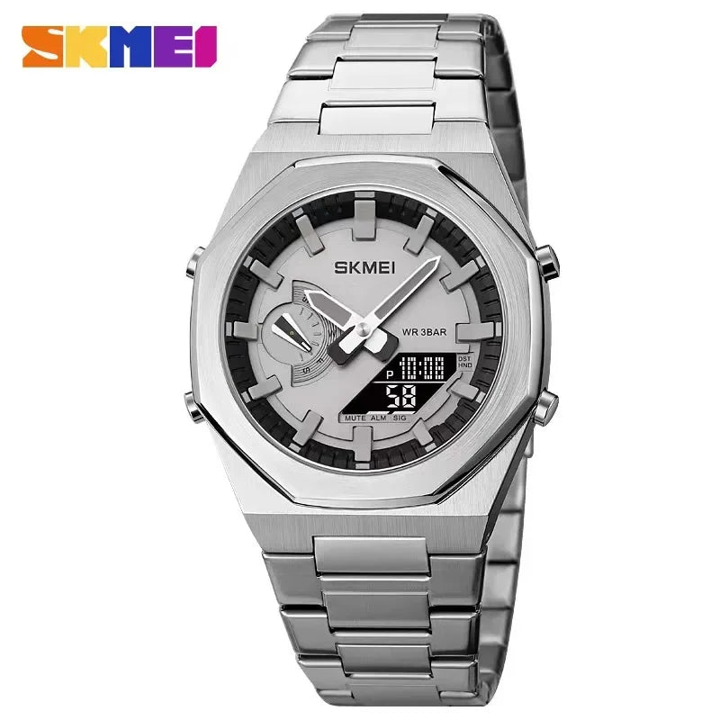 SKMEI Reloj de cuarzo de negocios informal de moda 1816 Reloj de pulsera resistente al agua con fecha luminosa Reloj masculino Relojes deportivos para hombre