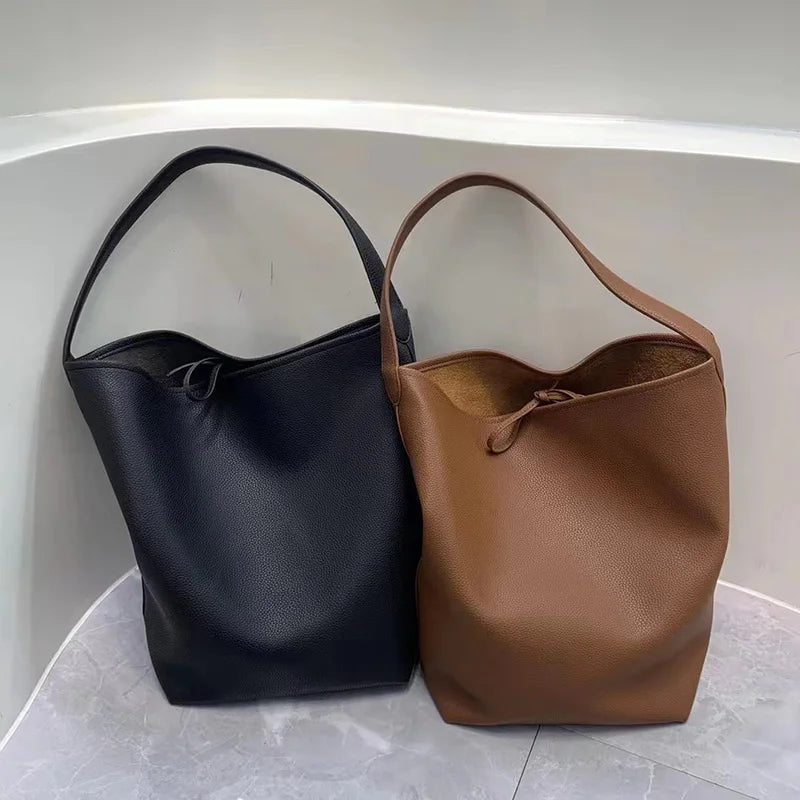 Sac fourre-tout coréen pour femme, sac à bandoulière, sac à main de grande capacité, sac de shopping avec petit sac