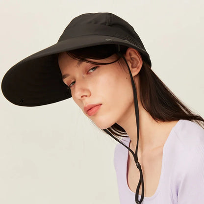 OhSunny Bucket Hats Detachable Face Mask Anti-UV UPF1000+ Summer Wide Brim with Neck Scarf for Outdoors Sun Protection Unisex