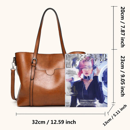 Bolsos de hombro para mujer, bolso de mano de piel encerada con aceite, bolso cruzado, bolsos vintage, bolsos de mujer, bolso de diseñador de alta calidad