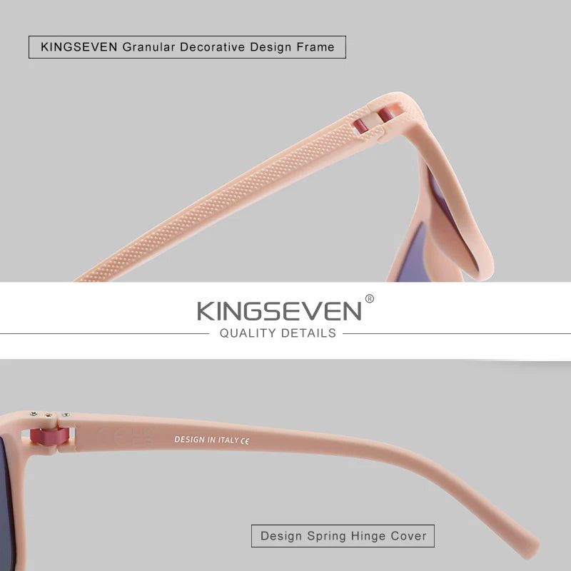 KINGSEVEN Gafas de sol de moda para mujer, nuevo diseño, lentes de espejo arcoíris polarizadas UV400, gafas de fiesta cromadas, gafas de alta calidad para hombres