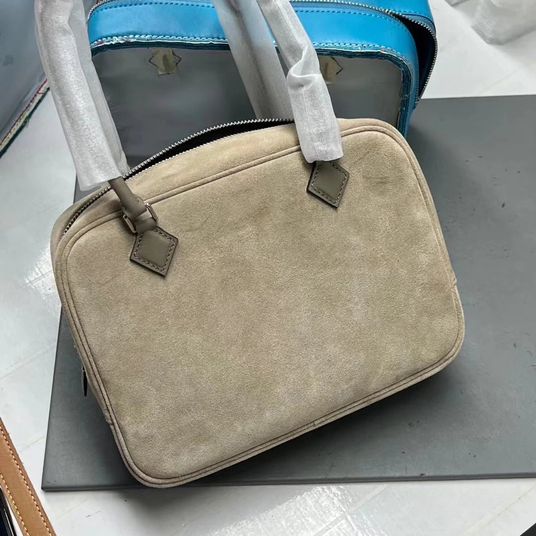 Bolso cuadrado pequeño de piel auténtica de 20 cm, moderno y versátil, bolso de mano para mujer, bolso de hombro bajo el brazo, nuevo