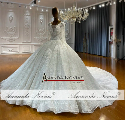 Vestido de novia con cuentas exquisitas de Amanda Novias NS4772