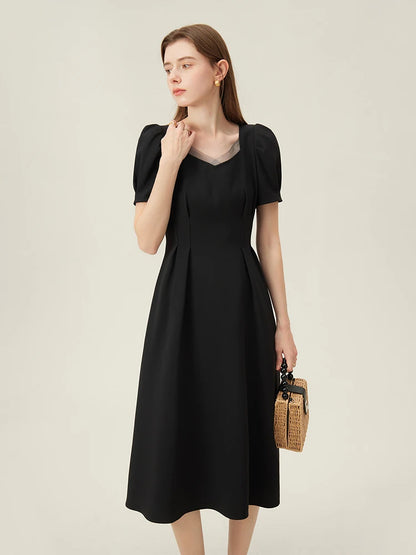 FSLE Swan Dress French Style High Waist Dress For Women 2024 Summer New Arrival Dress For Formal Occasions 24FS12193