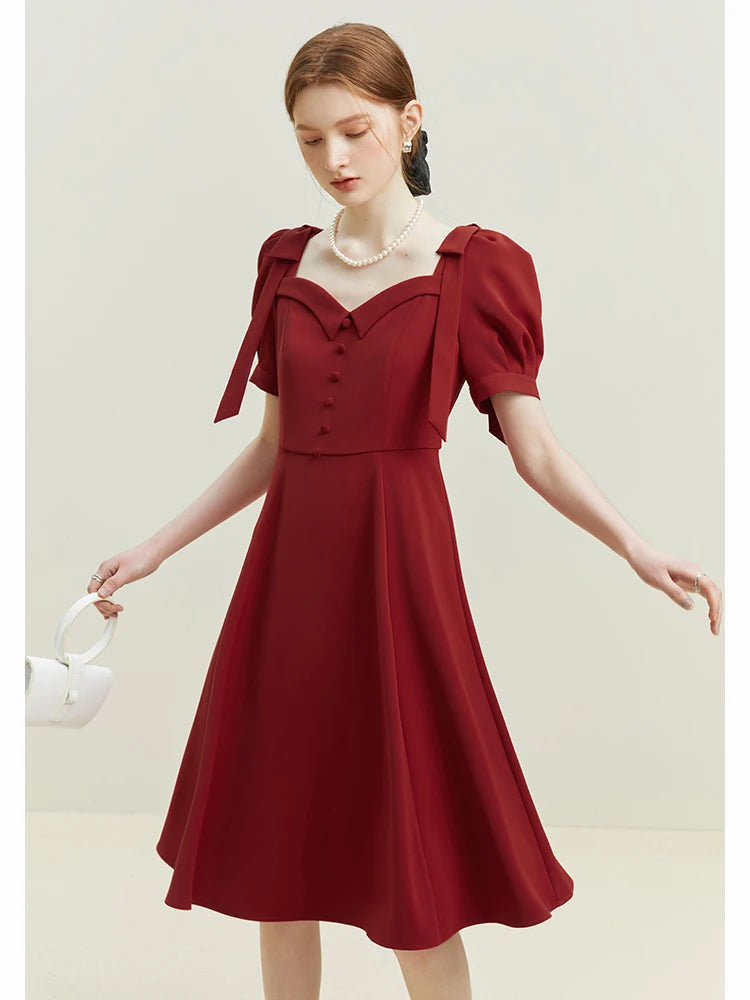 FSLE Formal Occasion Professional Dress for Female Summer New Interview Solid Color Optional Length Office Lady All-match Dress