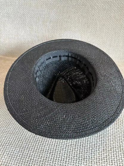 Sombrero fedora de paja de alta calidad, elegante e informal para verano