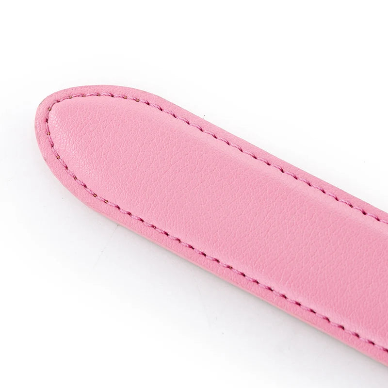 Cinturón de piel auténtica de Pierre Cardin para mujer, cinturón con hebilla de aguja, color rosa