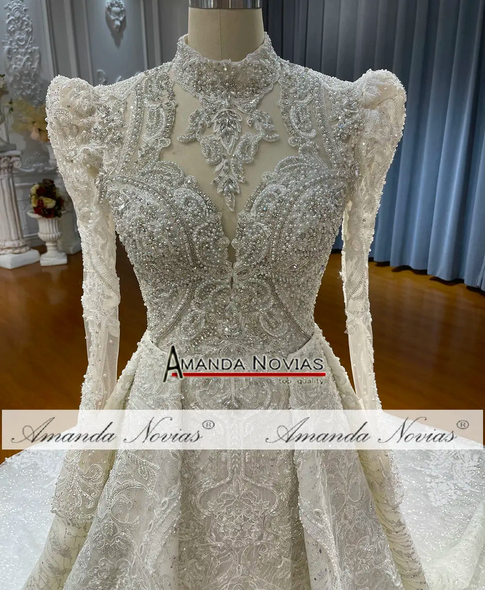 NS4791Robe de mariée sirène deux en un sur mesure