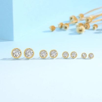 Boucles d'oreilles Szjinao Moissanite en or 18 carats 100 % véritable avec certificat Bijoux de luxe AU750 pour femmes Boucles d'oreilles à tige en or k Cadeaux tendance