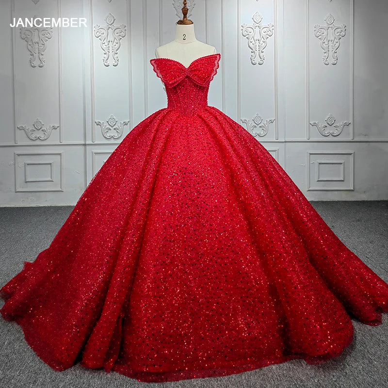 Robes de Quinceanera Robe de bal Fleur Robes De 15 Años Rouge Chérie Paillettes DY9955 Robe de soirée 2022 bar mitzvah