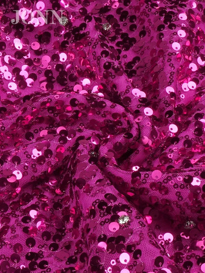 Robe longue sexy une pièce fendue haute pour femme JONN avec paillettes de luxe en magenta pour les occasions formelles été 2023